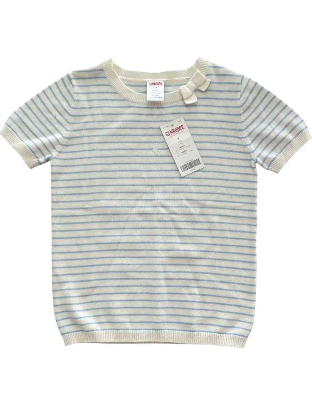 NWT Gymboree Stripe Sweater w/ Bow Paris Girls 6